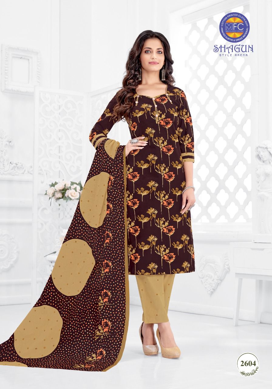 Mfc Shagun 26 Printed Cotton Caual Daily Wear Dress Materials Collection
